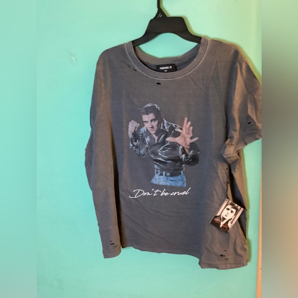 Elvis Presley Tops - Elvis Presley X Forever 21 Distressed Size 2X Don’t Be Cruel T-Shirt NWT